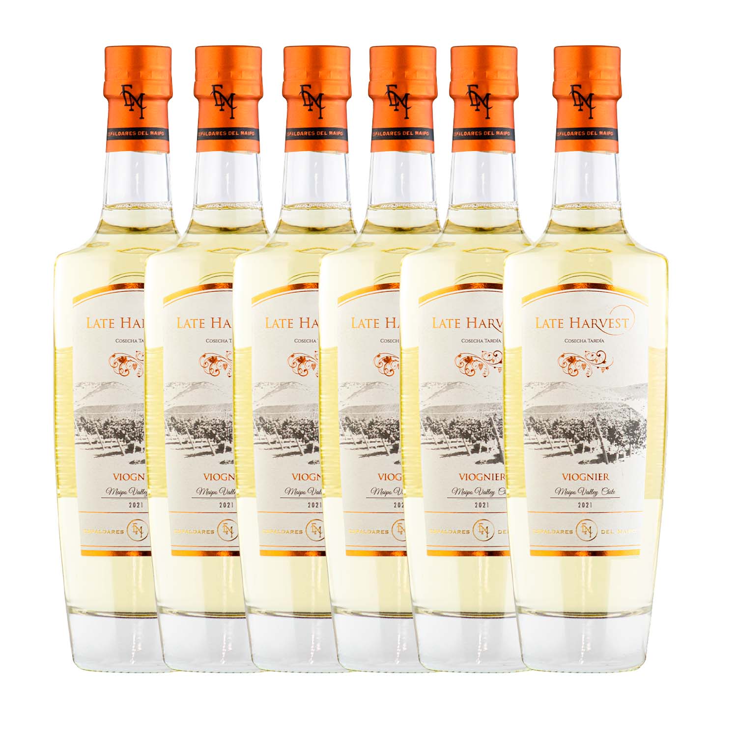 VINO BLANCO LATE HARVEST ESPALDARES DEL MAIPO CAJA 6 UN VIOGNIER - 1