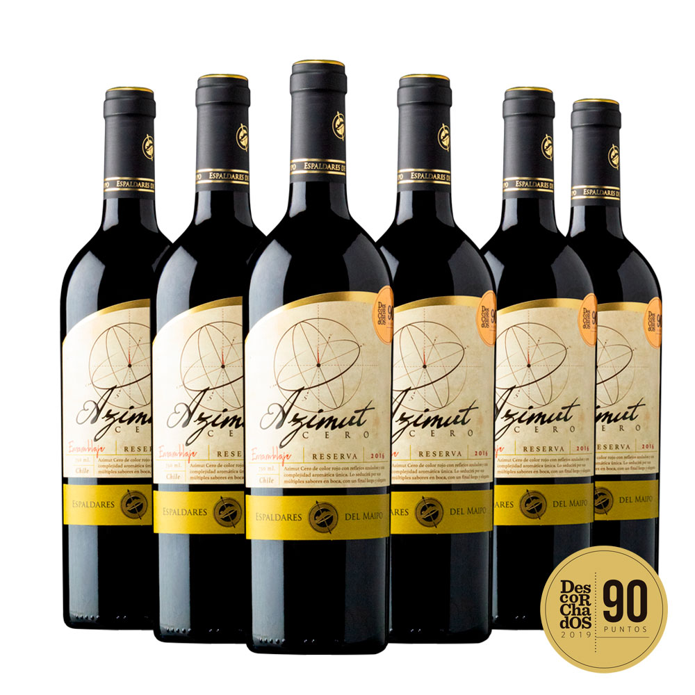 CAJAS X 6 VINOS AZIMUT CERO RESERVA ENSAMBLAJE - 1