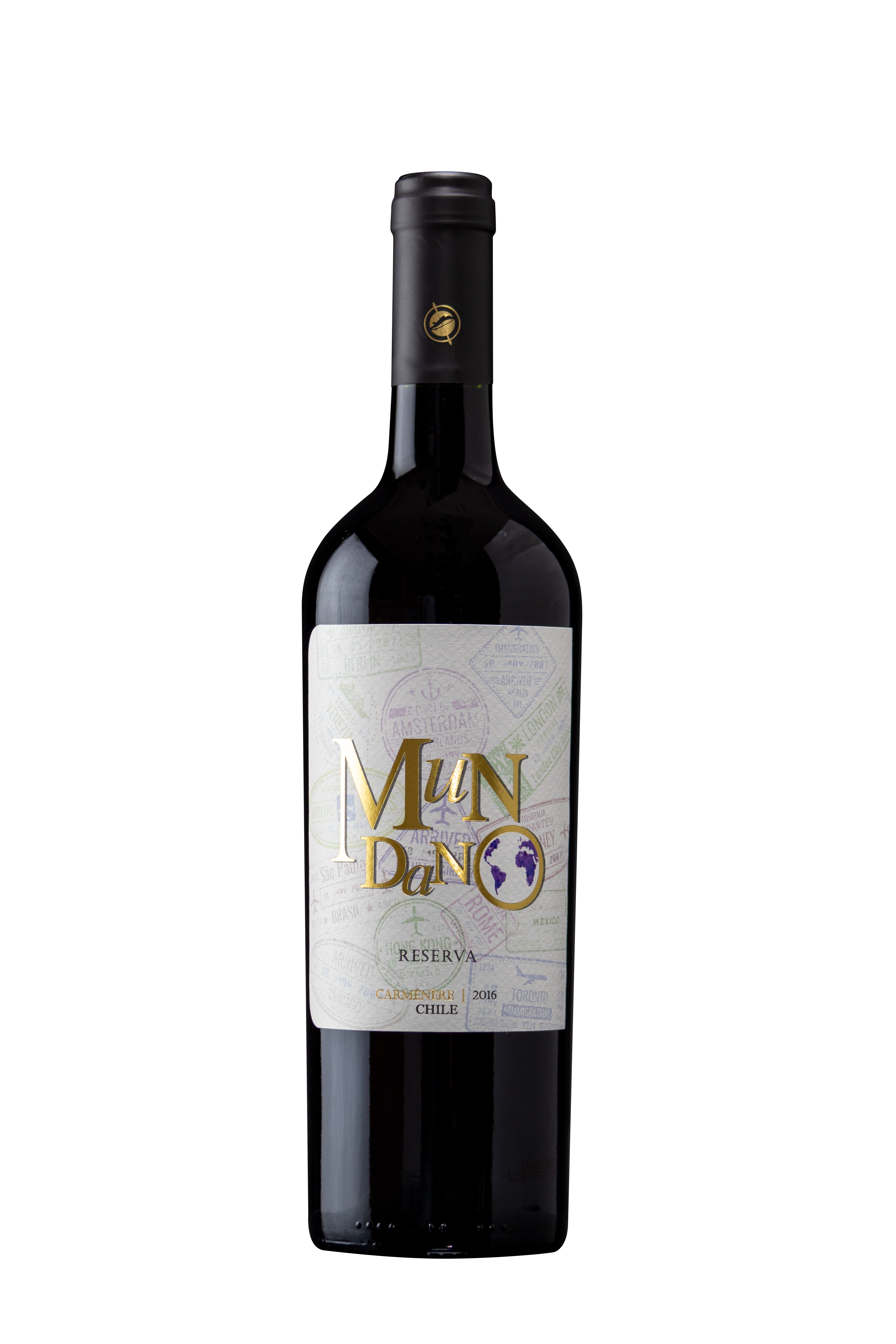CAJA X 6 VINOS MUNDANO RESERVA CARMENERE - 2