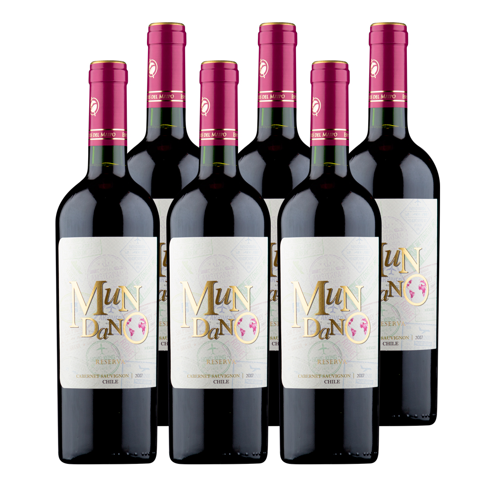 CAJA X 6 VINOS MUNDANO RESERVA CABERNET SAUVIGNON - 1