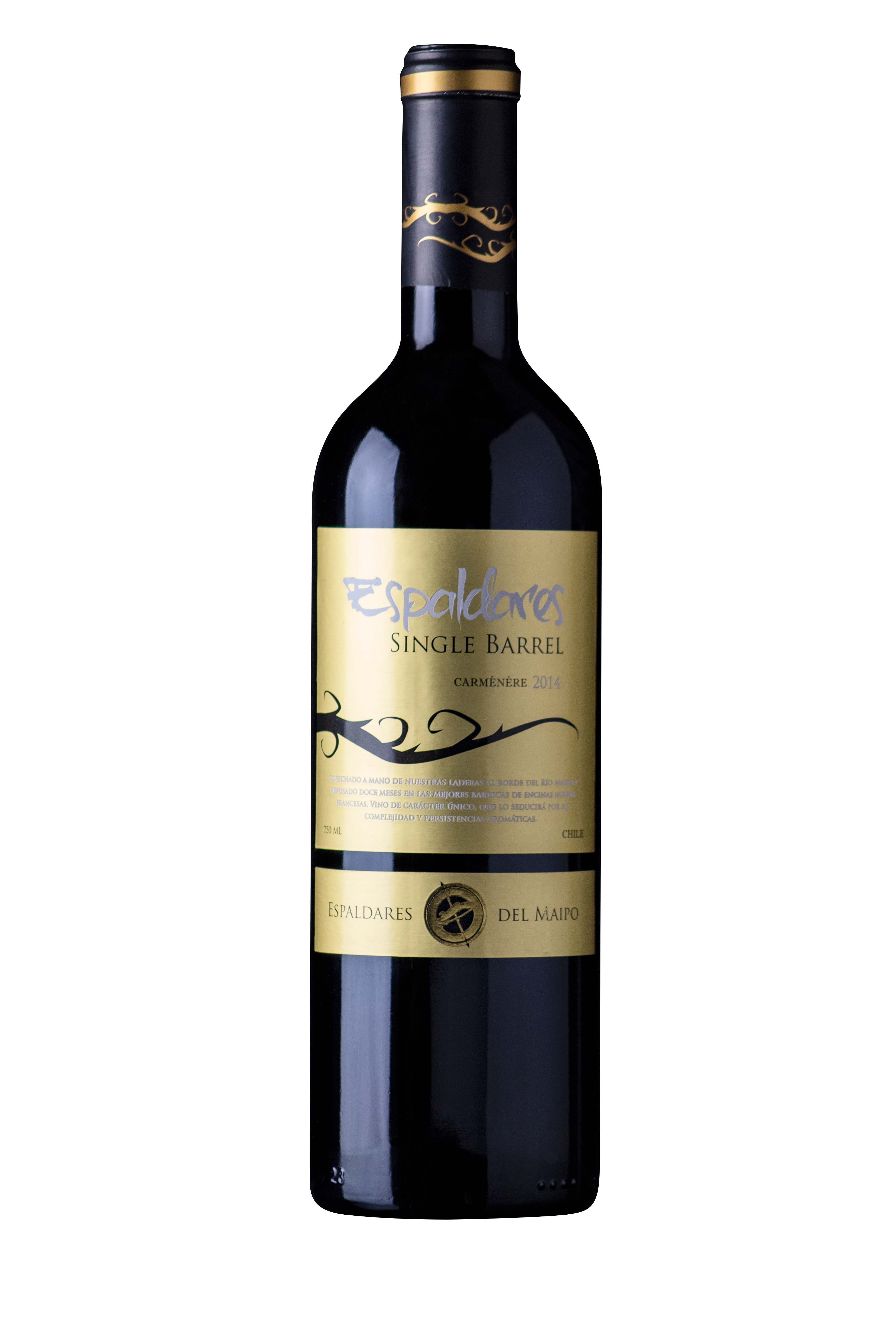 VINO ESPALDARES SINGLE BARREL PREMIUN CARMENERE 2014 - 1