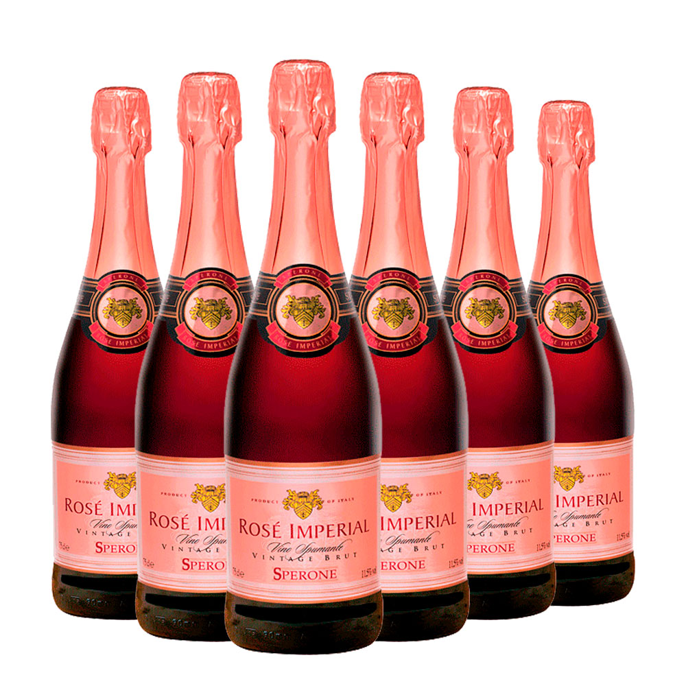 CAJA X 6 ESPUMANTES SPERONE BRUT ROSE ITALIANO - 1