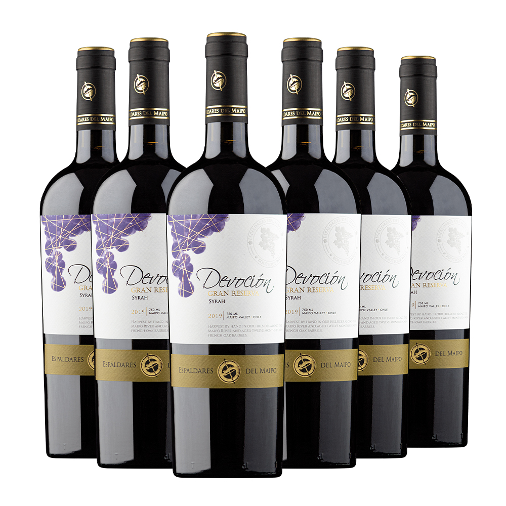 CAJA X 6 VINOS DEVOCION GRAN RESERVA SYRAH - 1