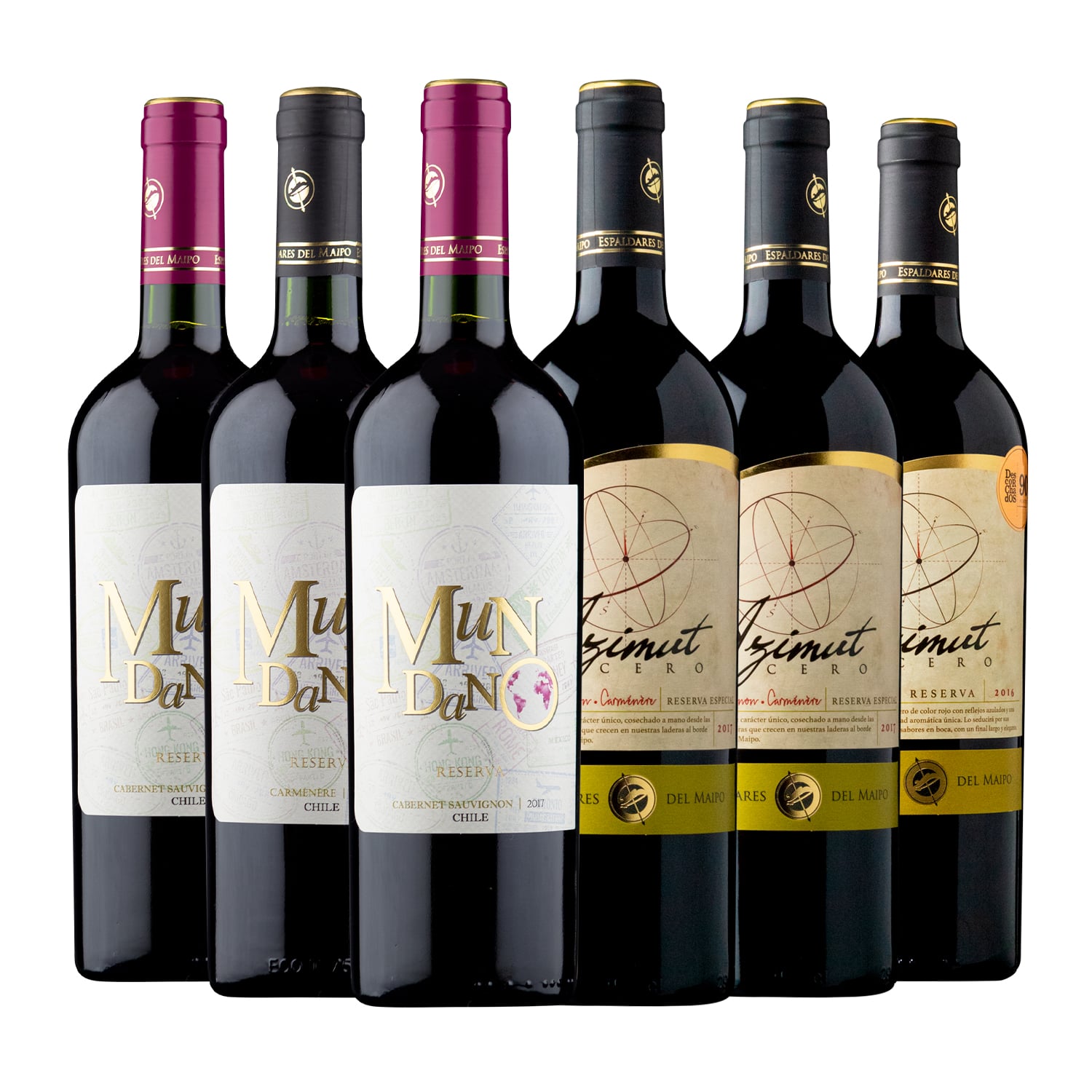 CAJA X 6 MIX VINOS RESERVA MUNDANO Y AZIMUT - 1