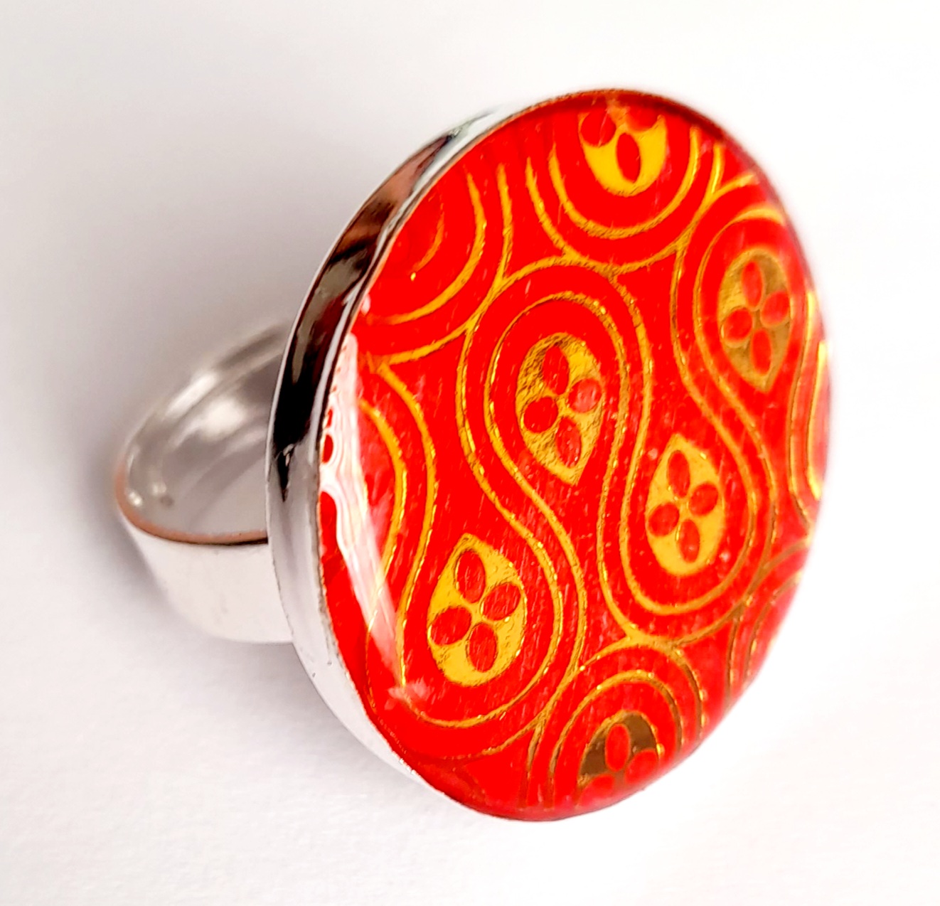 ANILLO CATHALIFAUDJOYAS DISEÑO DORADO RESINA REGULABLE - 1