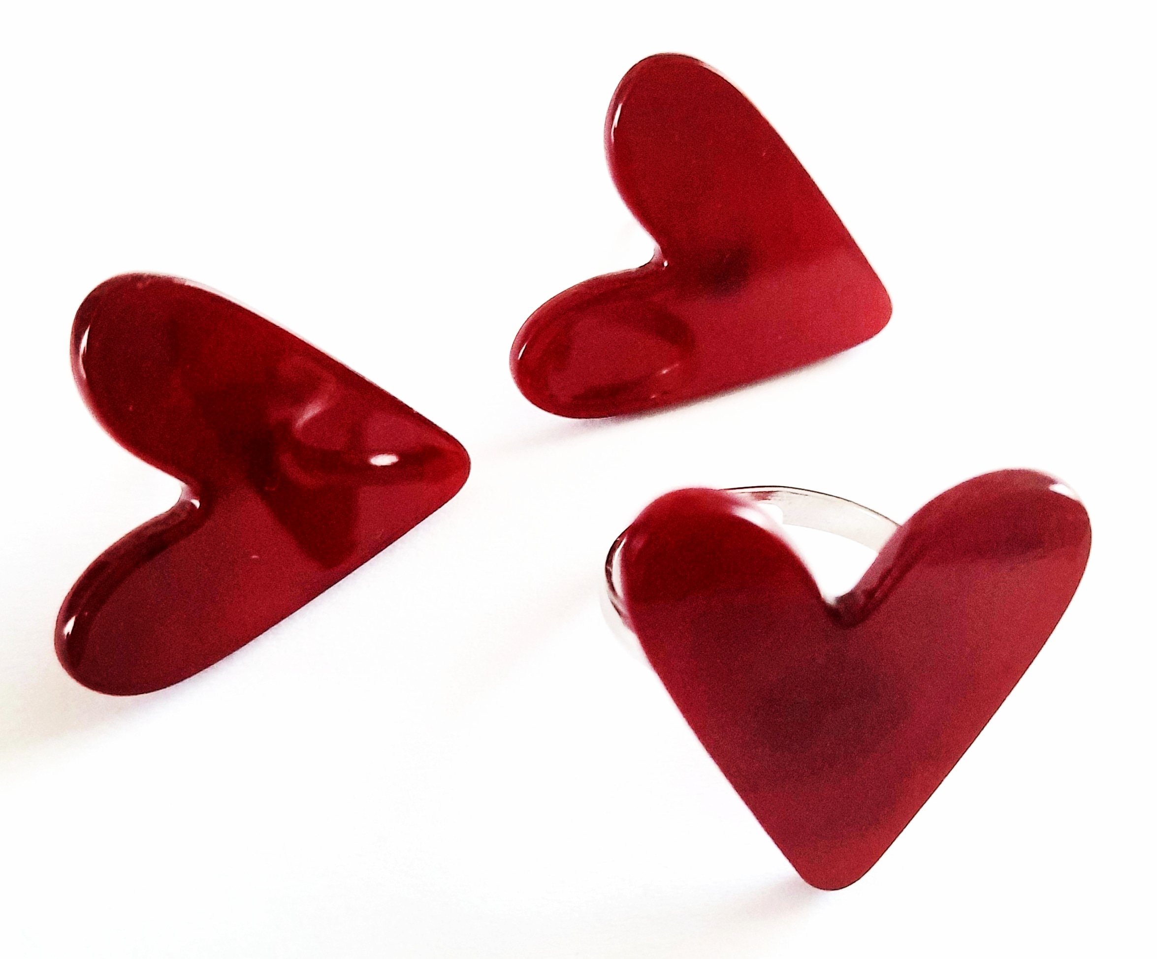 CONJUNTO CORAZONES ROJOS - 1