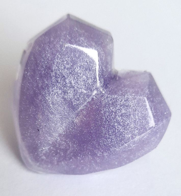 ANILLO RESINA CORAZÓN GEOMÉTRICO - 1