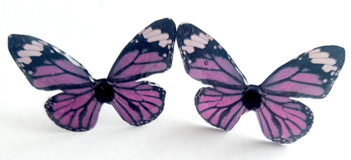 AROS CATHALIFAUDJOYAS MARIPOSAS DE RESINA ACERO - 1