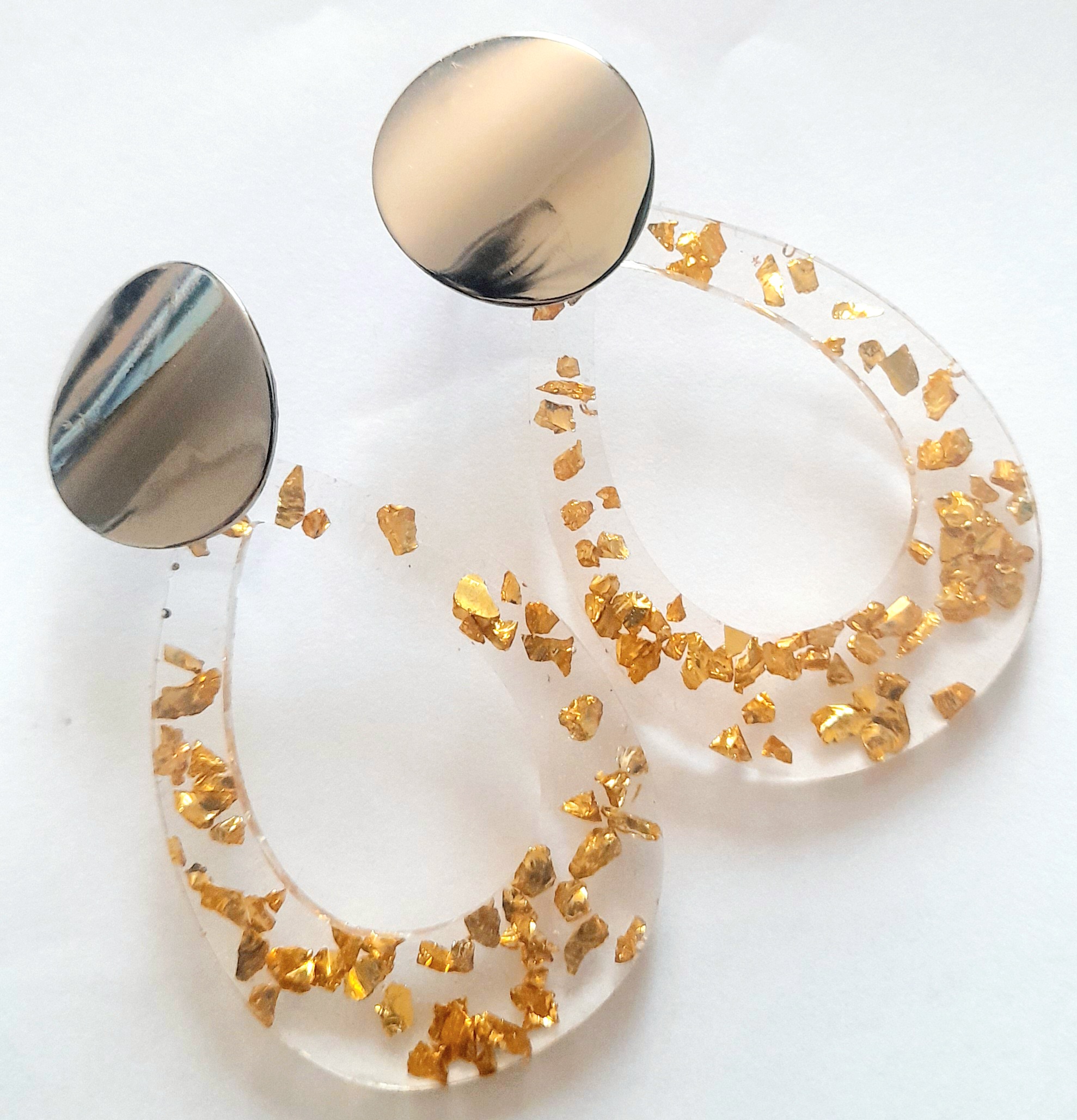 AROS CATHALIFAUDJOYAS RESINA Y PIEDRAS METALICAS ACERO - 1