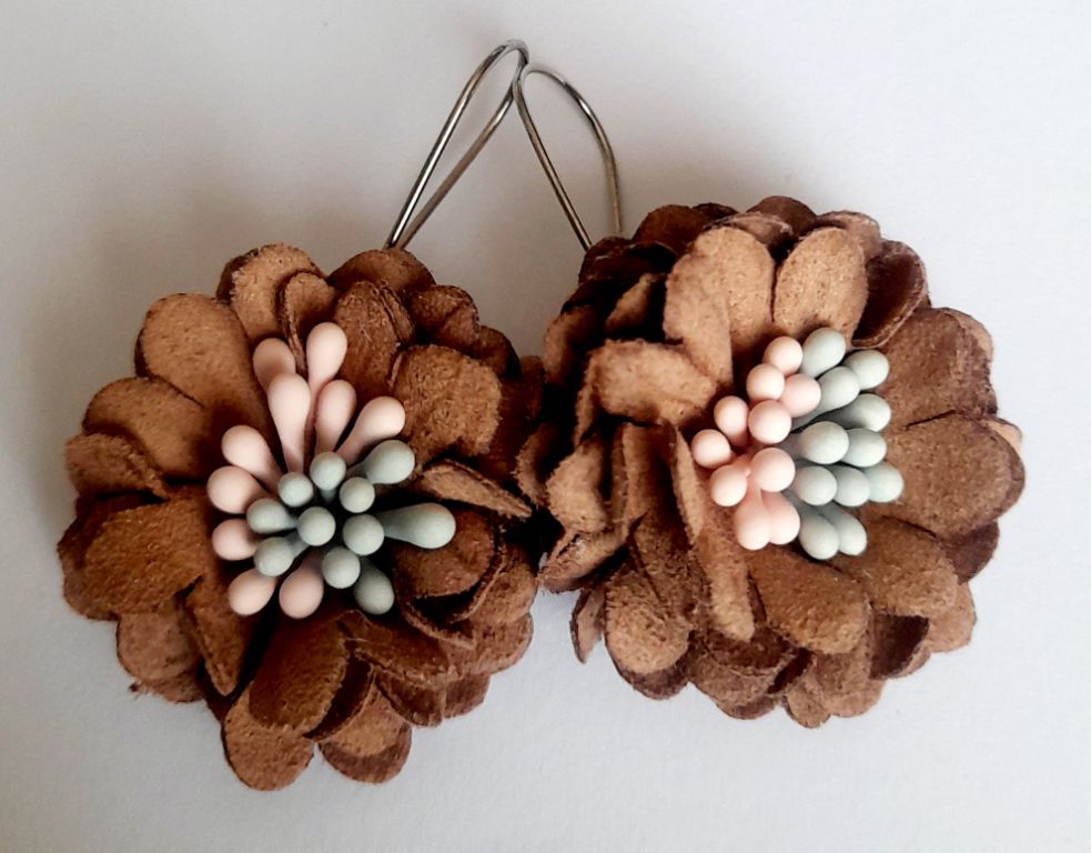 AROS CATHALIFAUDJOYAS FLOR PISTILOS ACERO - 1