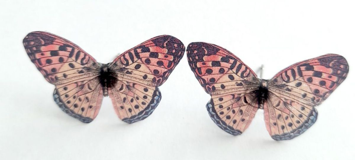 AROS CATHALIFAUDJOYAS MARIPOSAS DE RESINA ACERO - 1