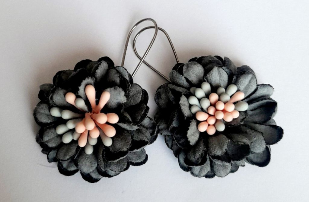 AROS CATHALIFAUDJOYAS FLOR PISTILOS ACERO - 1