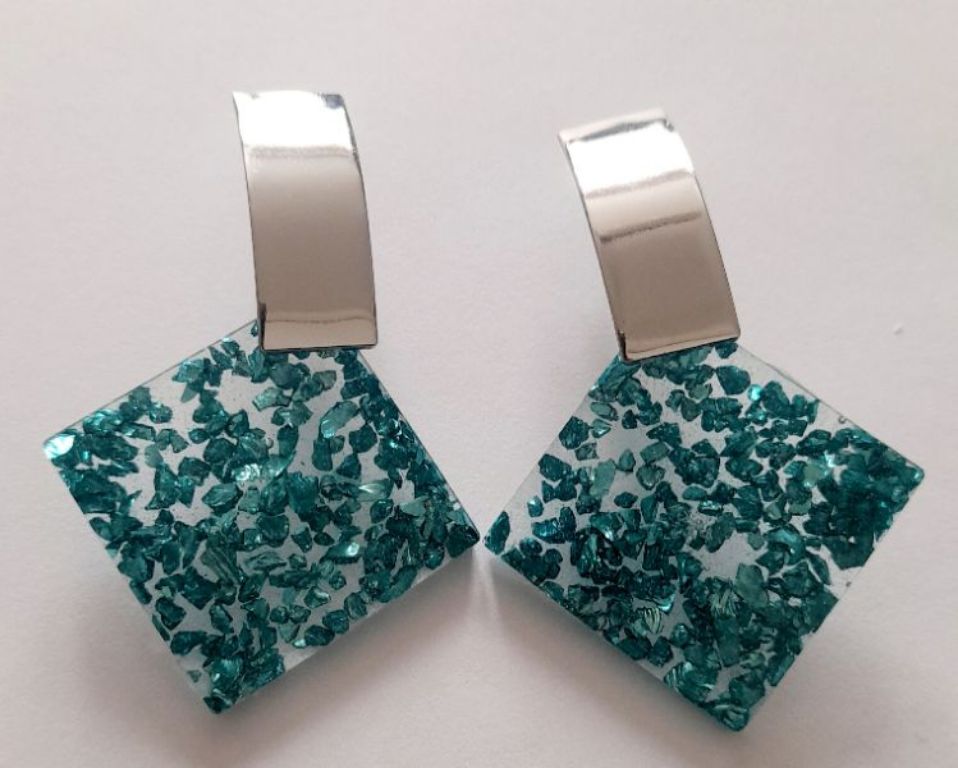 AROS CATHALIFAUDJOYAS RESINA Y PIEDRAS METALICAS ACERO - 1