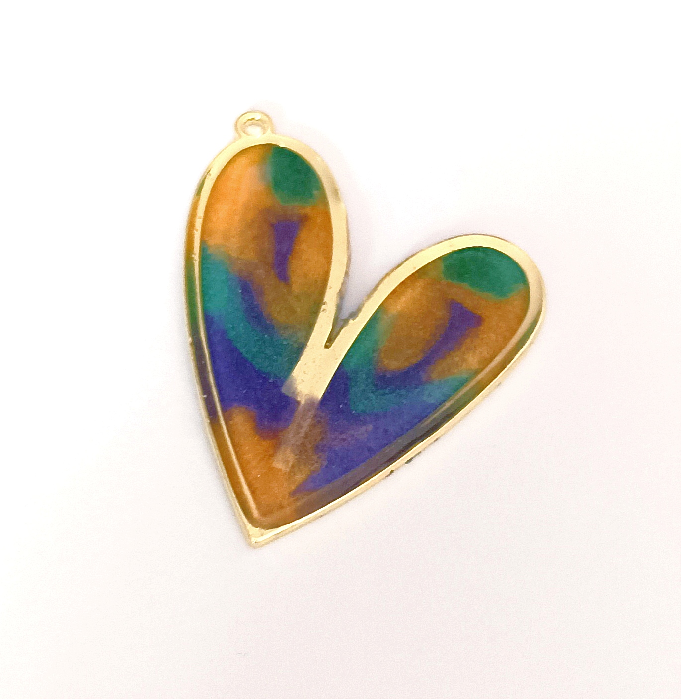COLGANTE CATHALIFAUDJOYAS CORAZON MULTICOLOR RESINA - 1