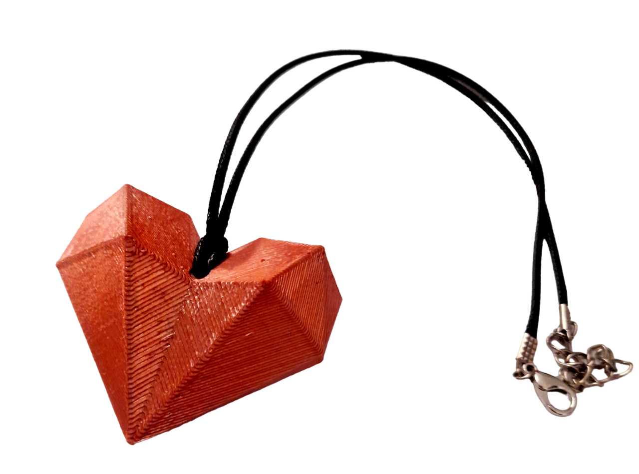 COLLAR CATHALIFAUDJOYAS CORAZON GEOMETRICO IMPRESIÓN 3D - 1