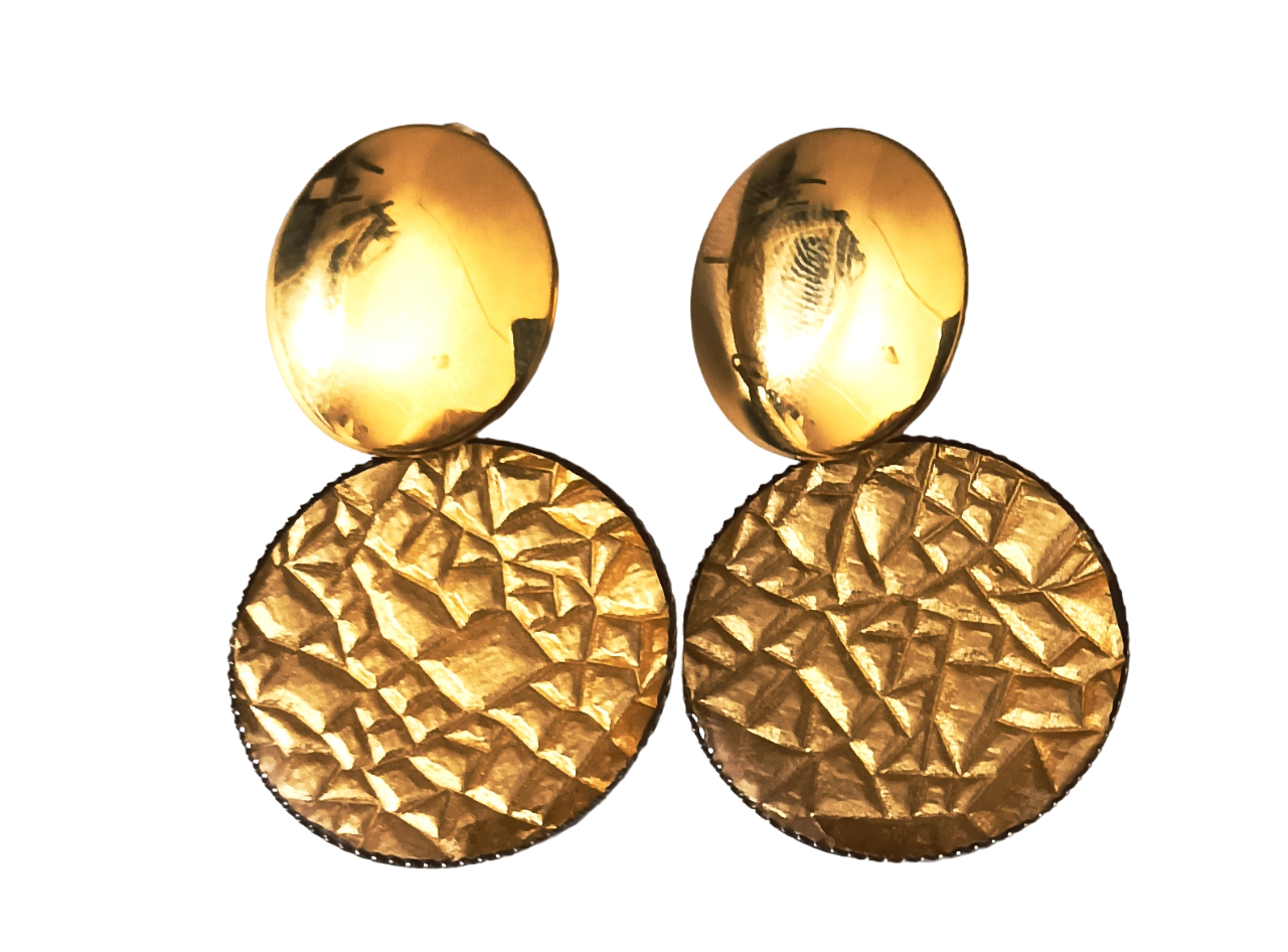 AROS CATHALIFAUDJOYAS ECOCUERO RESINA ACERO - 1