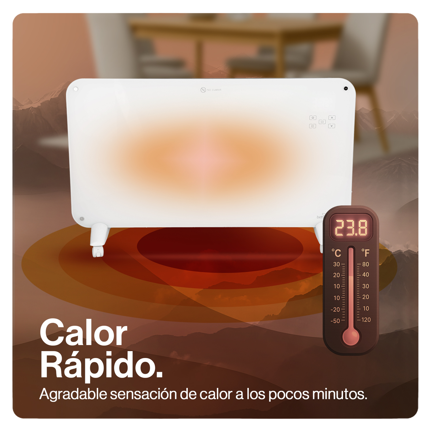 CALEFACTOR MURAL DE CRISTAL WI-FI 2000W BETTERLIFE BLCV2000W - 5