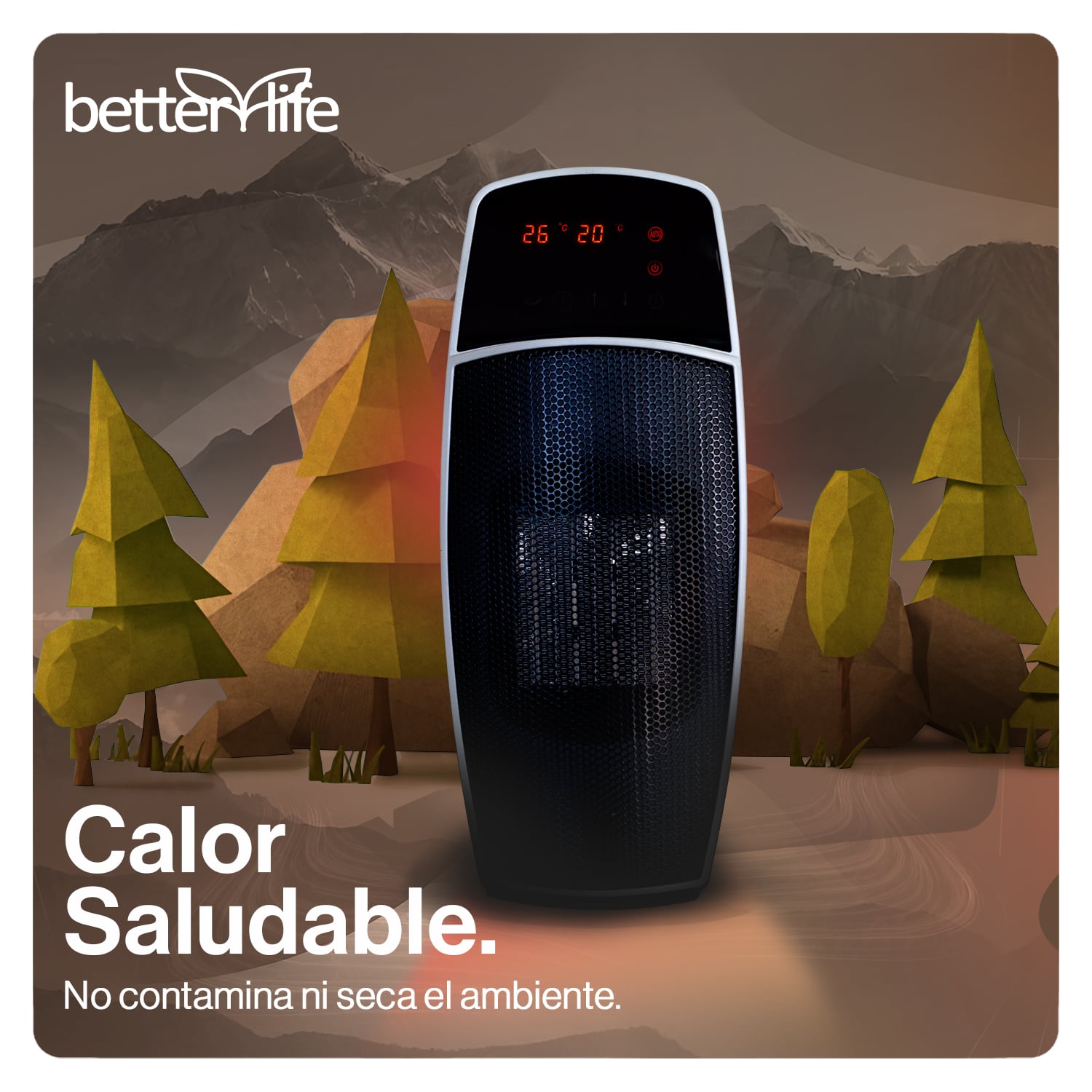 TERMOVENTILADOR BETTERLIFE DIGITAL WI-FI BLPTC1500W 15 M² - 3