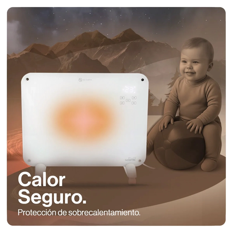 CALEFACTOR BETTERLIFE MURAL CRISTAL WI-FI 1000W - 6