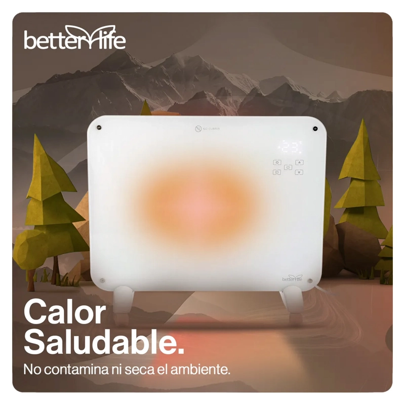 CALEFACTOR BETTERLIFE MURAL CRISTAL WI-FI 1000W - 8