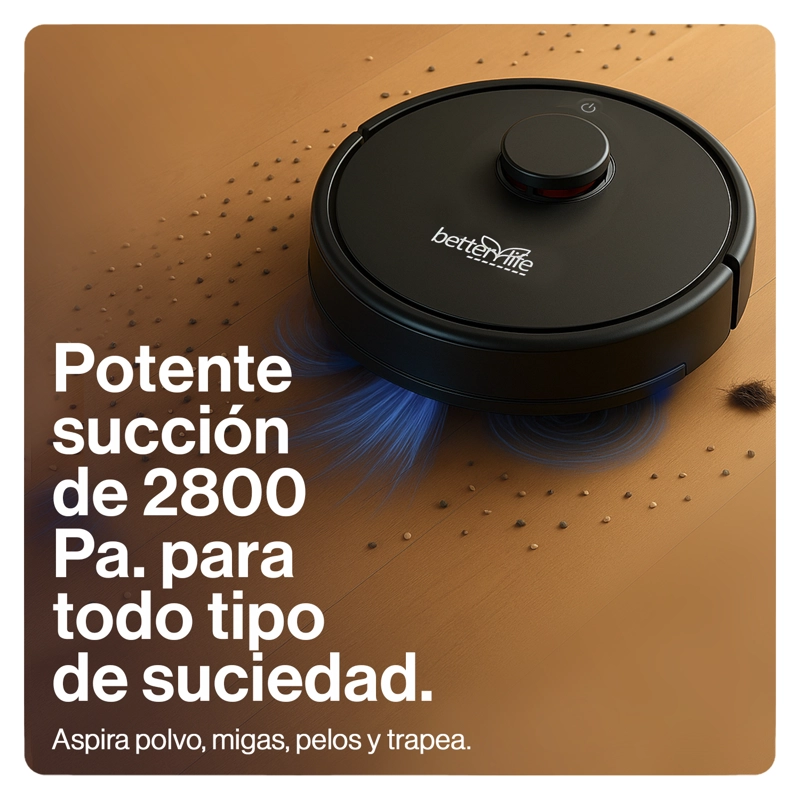 ROBOT LASER BETTERLIFE ASPIRADORA Y MOPA SMARTHOME BLLD5200CVRW - 7