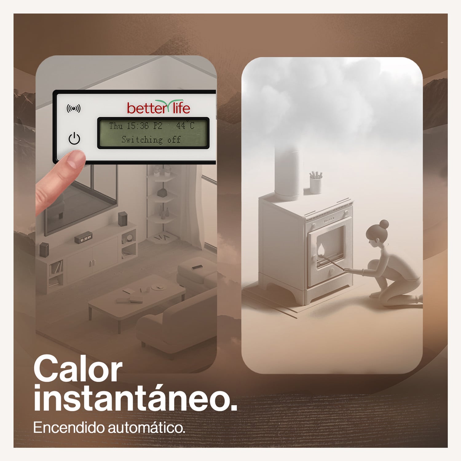 ESTUFA PELLET 9,5 KW 160 M2 WIFI + KIT DE INSTALACIÓN - 4
