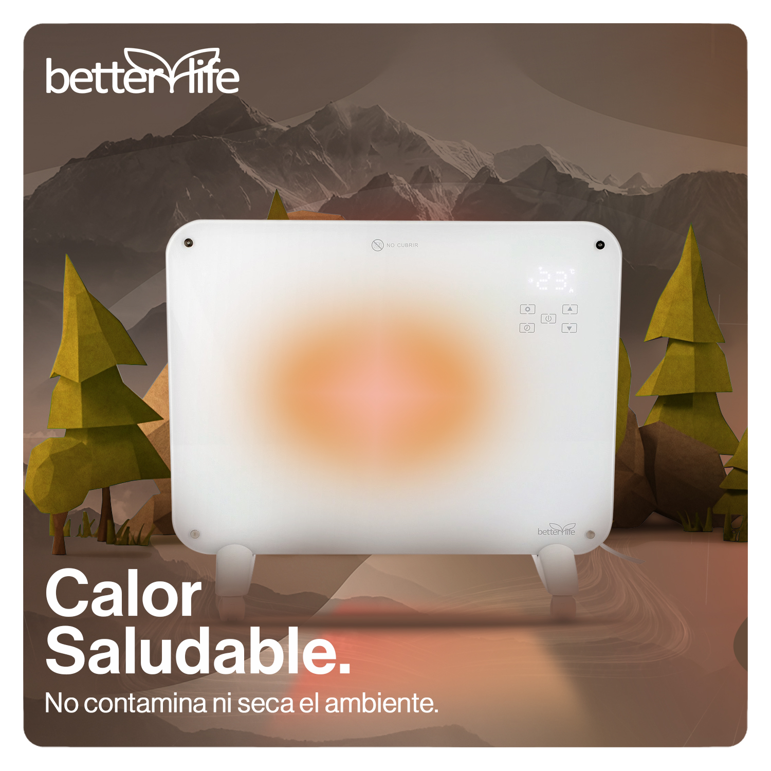 CALEFACTOR ELÉCTRICO MURAL DE CRISTAL (3 UNIDADES) 1000 W WI-FI - 3