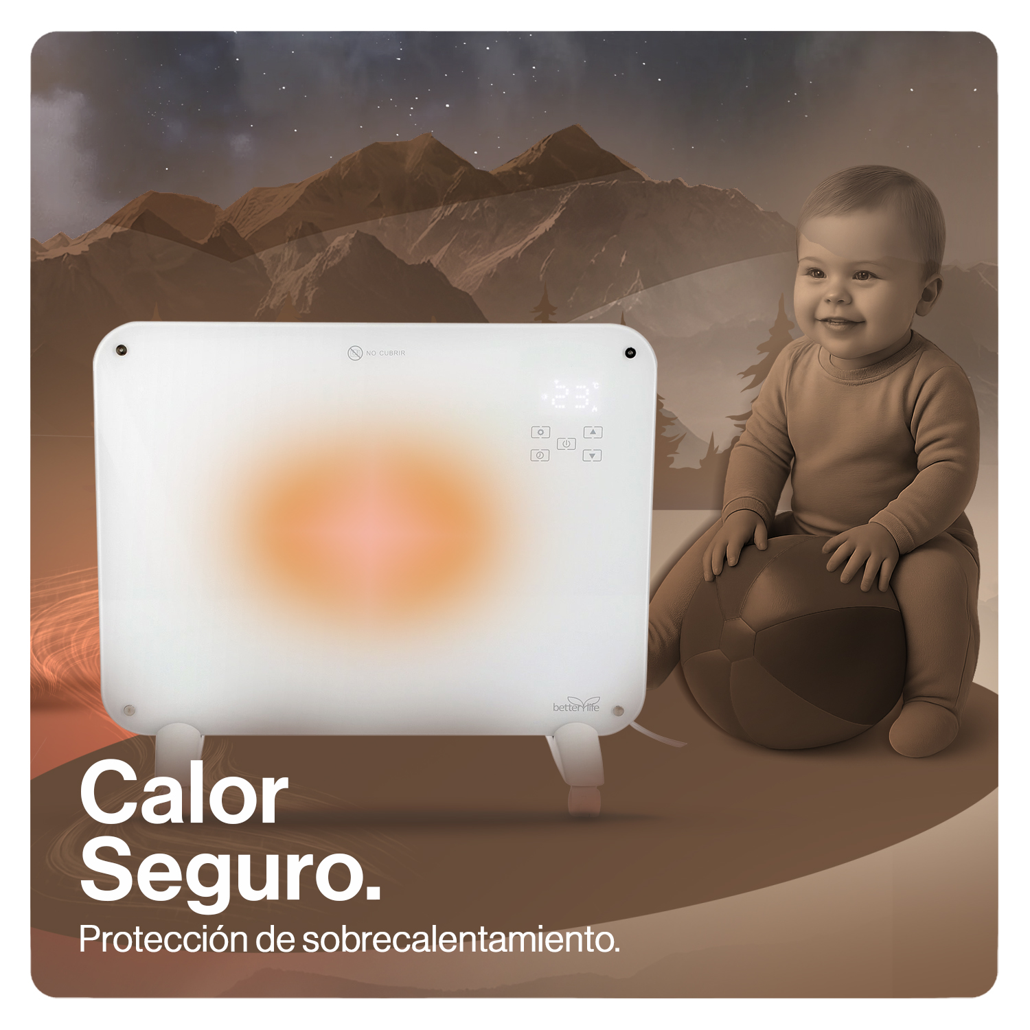 CALEFACTOR ELÉCTRICO MURAL DE CRISTAL (3 UNIDADES) 1000 W WI-FI - 4