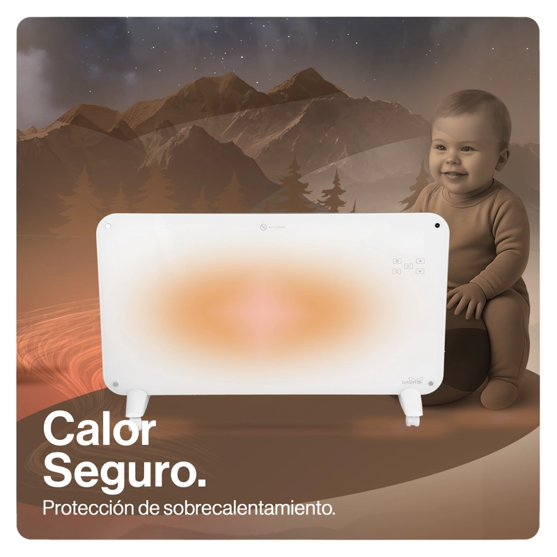 CALEFACTOR ELÉCTRICO MURAL DE CRISTAL (2 UNIDADES) 2000W WIFI - 5
