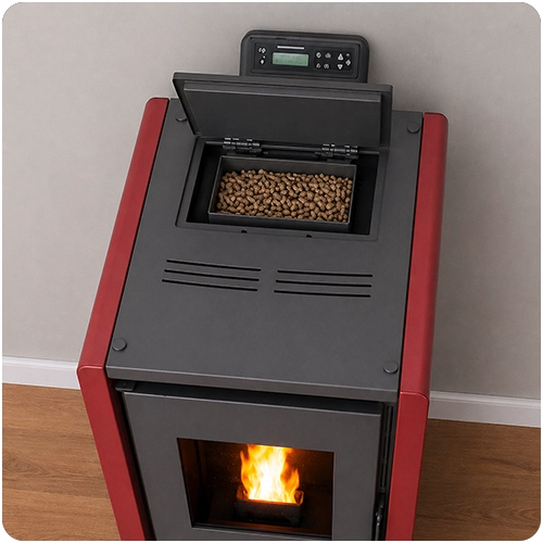 ESTUFA PELLET 6 2 KW 100 M2 WIFI BURDEO - 3