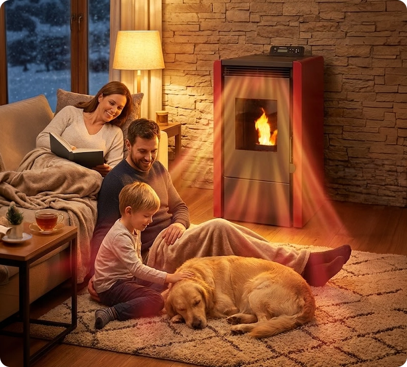 ESTUFA PELLET 6 2 KW 100 M2 WIFI BURDEO - 5