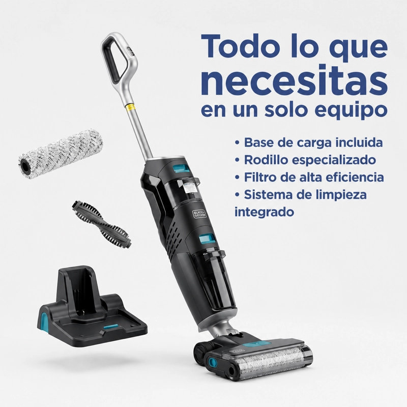 ASPIRADORA TRAPEADORA INALAMBRICA BLACK+DECKER VACUUM WASH DUO - 2