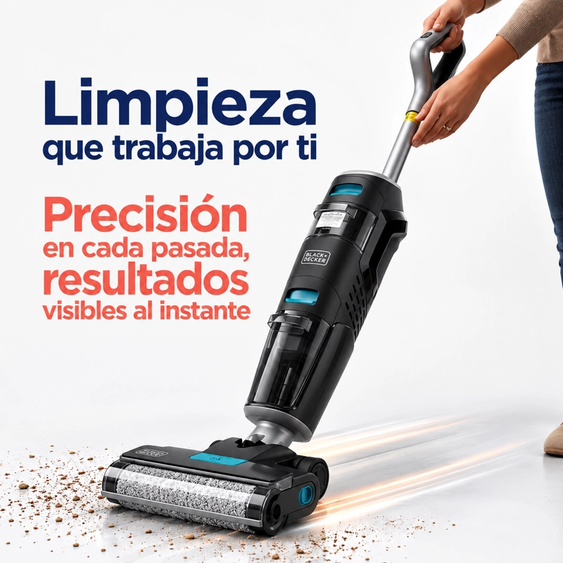 ASPIRADORA TRAPEADORA INALAMBRICA BLACK+DECKER VACUUM WASH DUO - 3