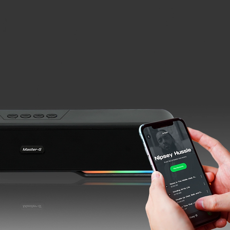 SOUNDBAR PARLANTE GAMER BLUETOOTH LUCES RGB 1200MAH - 3