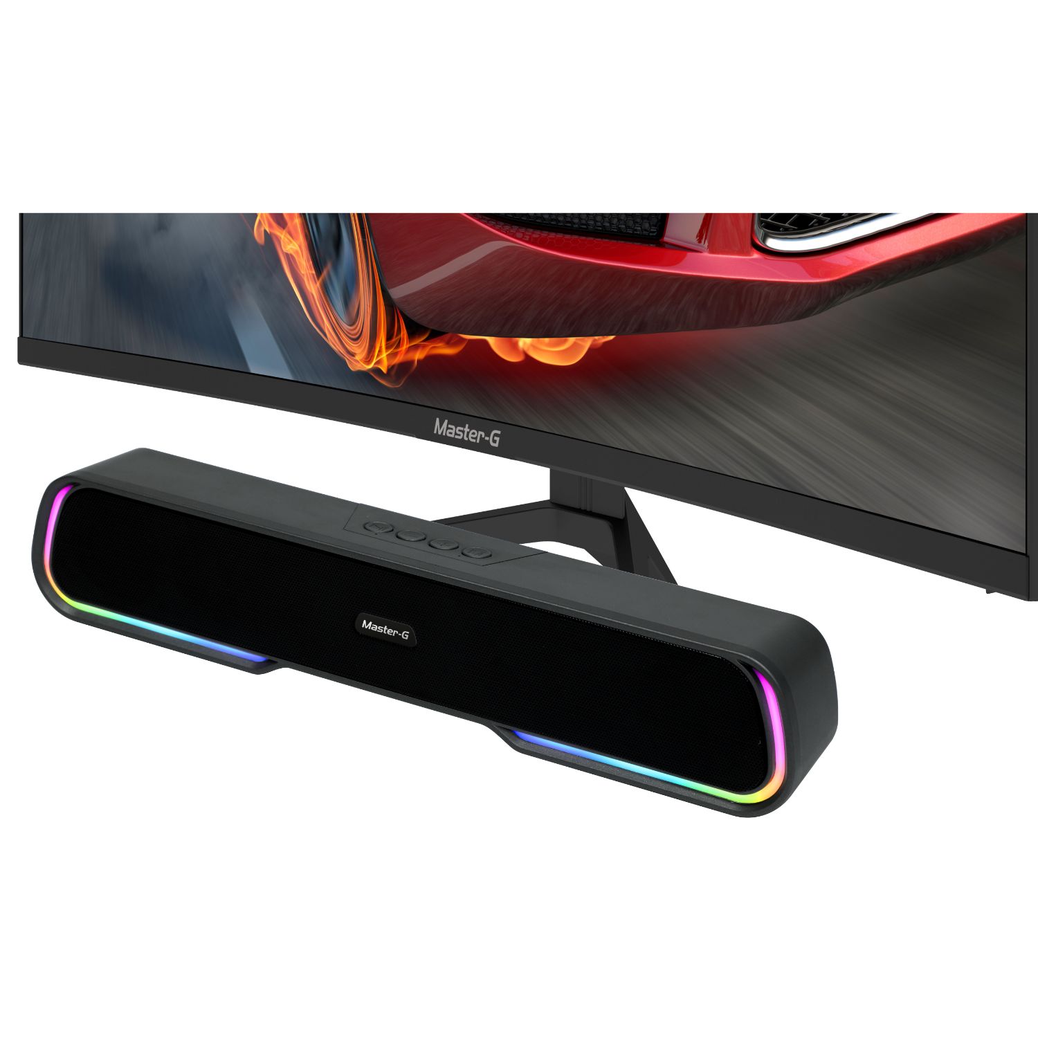 SOUNDBAR PARLANTE GAMER BLUETOOTH LUCES RGB 1200MAH - 4