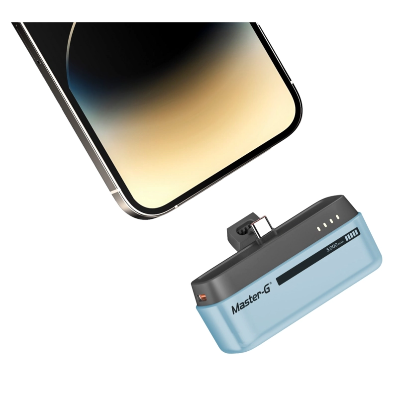 CARGADOR BASE PORTÁTIL POCKET 5000MAH TIPOC CELESTE MASTER-G - 2