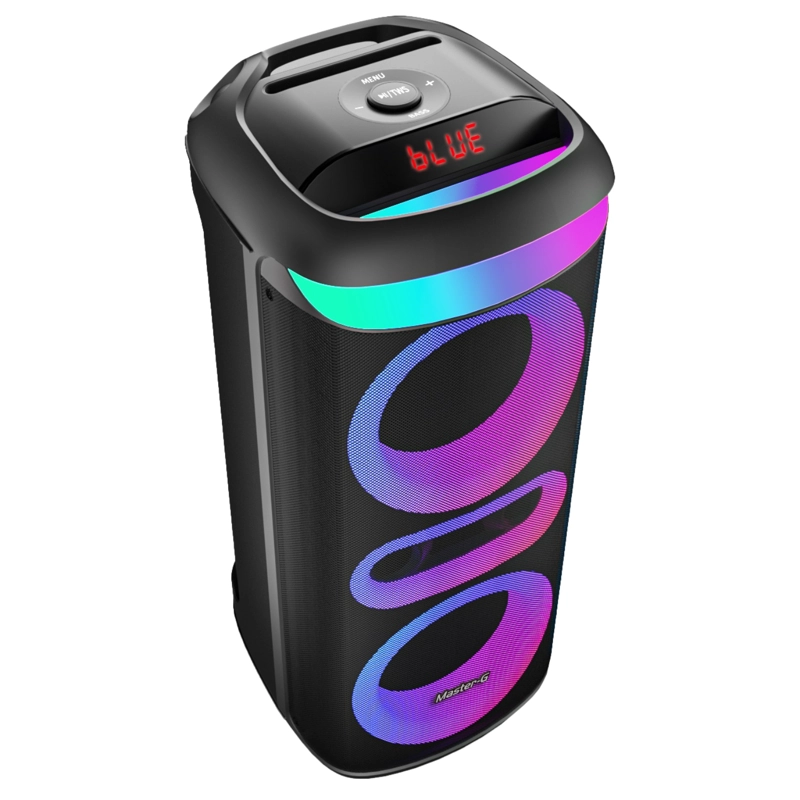 PARLANTE KARAOKE BLUETOOTH 8” X2 CON MICROFONO MGZEUS - 2