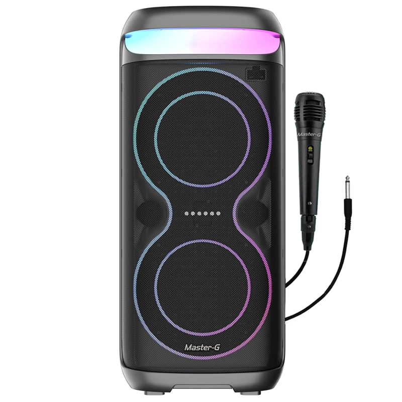 PARLANTE BLUETOOTH KARAOKE CHAMPION 6,5” X2 CON MICROFONO - 1
