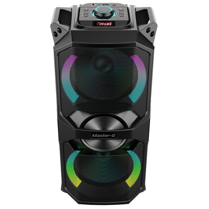 PARLANTE BLUETOOTH MASTER G KARAOKE LUXOR 6.5” X2 CON MICRÓFONO - 5