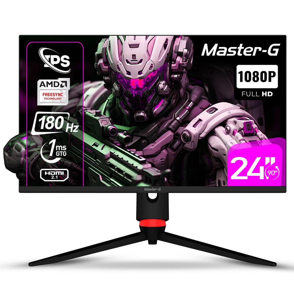 MONITOR GAMER LED MASTER G 24' FHD IPS PIVOTE 90 180HZ 1MS MGMG2440 - 4