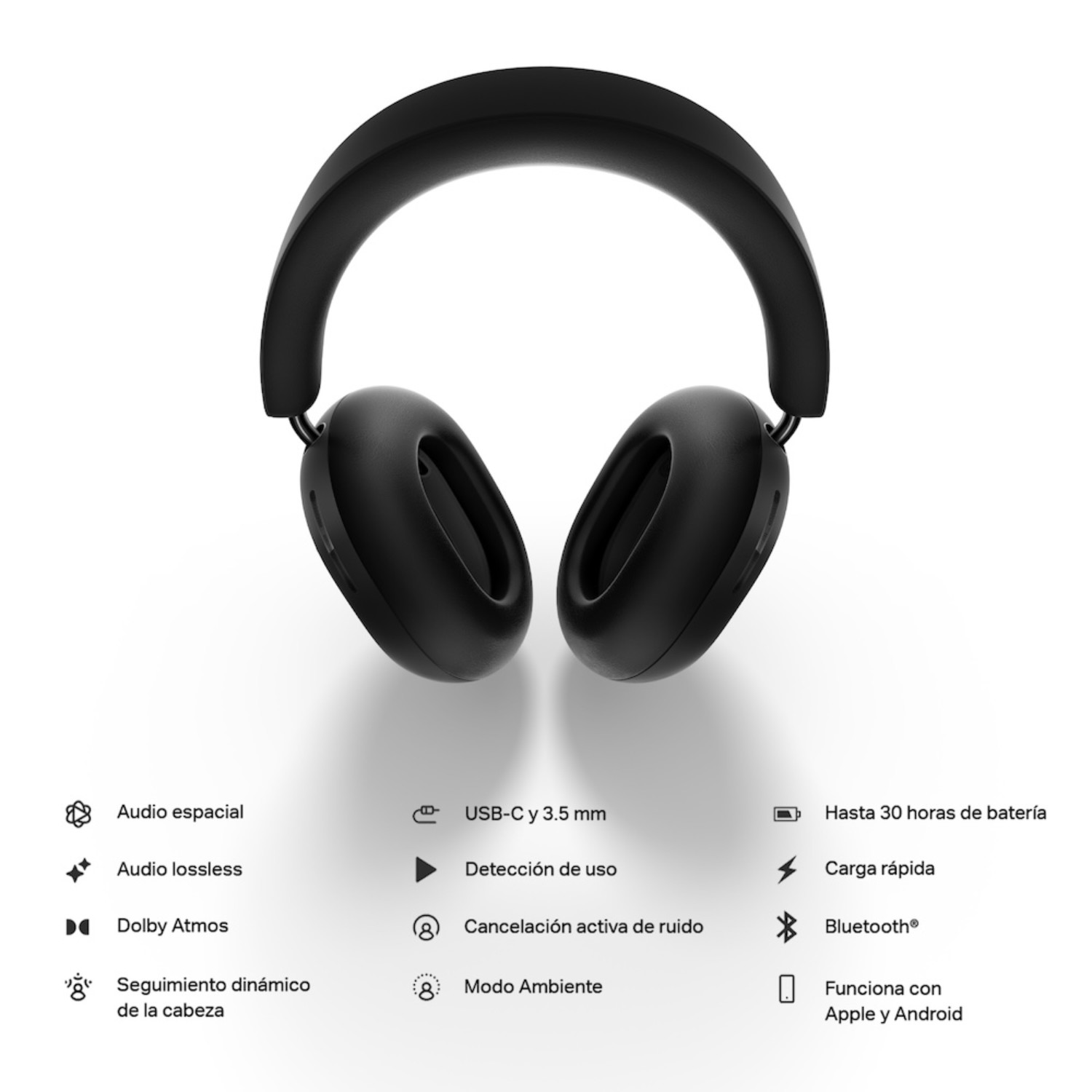 AUDIFONOS BLUETOOTH SONOS ACE OVER EAR HEADPHONE NEGROS - 7