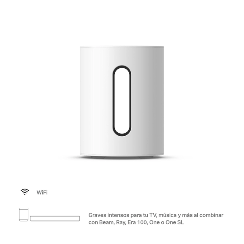 SUBWOOFER SONOS WIFI MINI WIRELESS BLANCO - 2