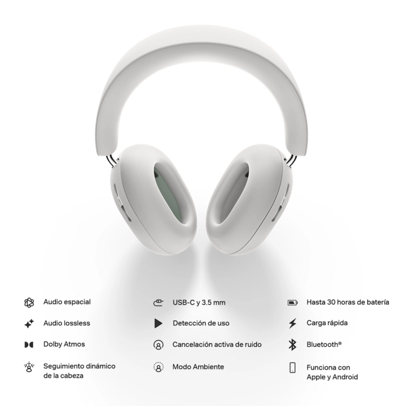 AUDIFONOS BLUETOOTH SONOS ACE OVER EAR HEADPHONE BLANCOS - 7