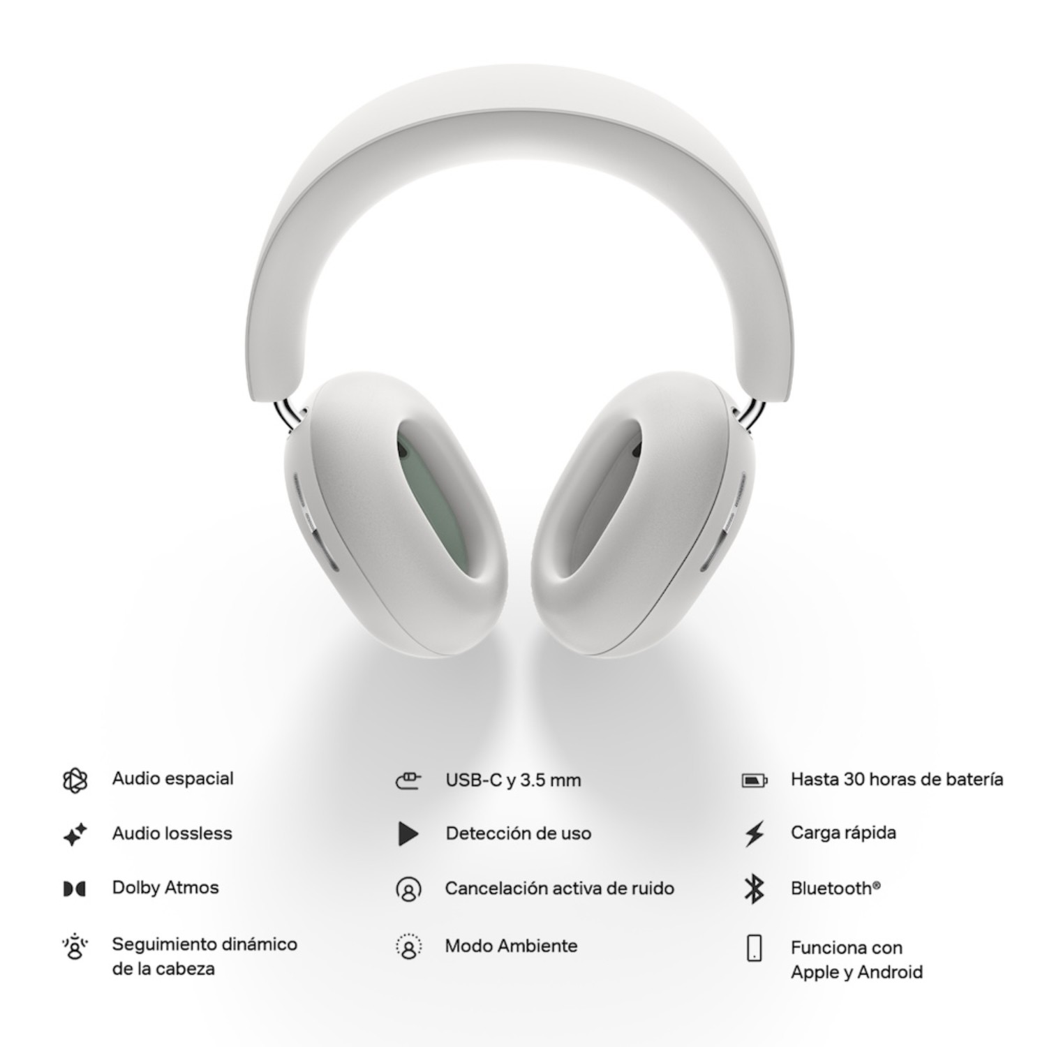 AUDIFONOS BLUETOOTH SONOS ACE OVER EAR HEADPHONE BLANCOS - 7