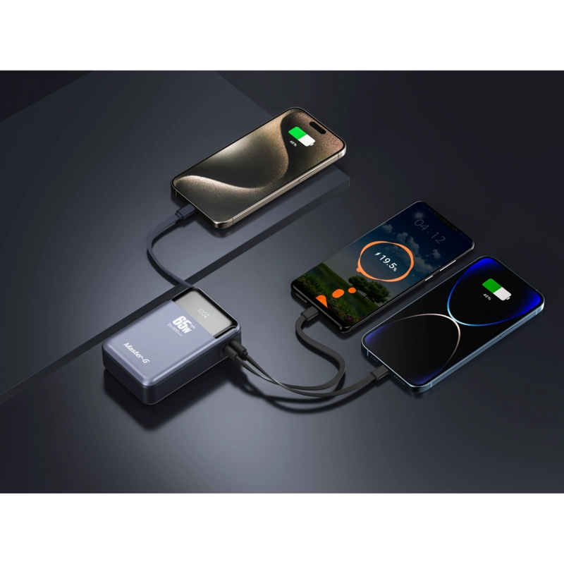 BATERIA EXTERNA POWER BANK NOTEBOOK 20000 MAH 65W MASTER-G - 6