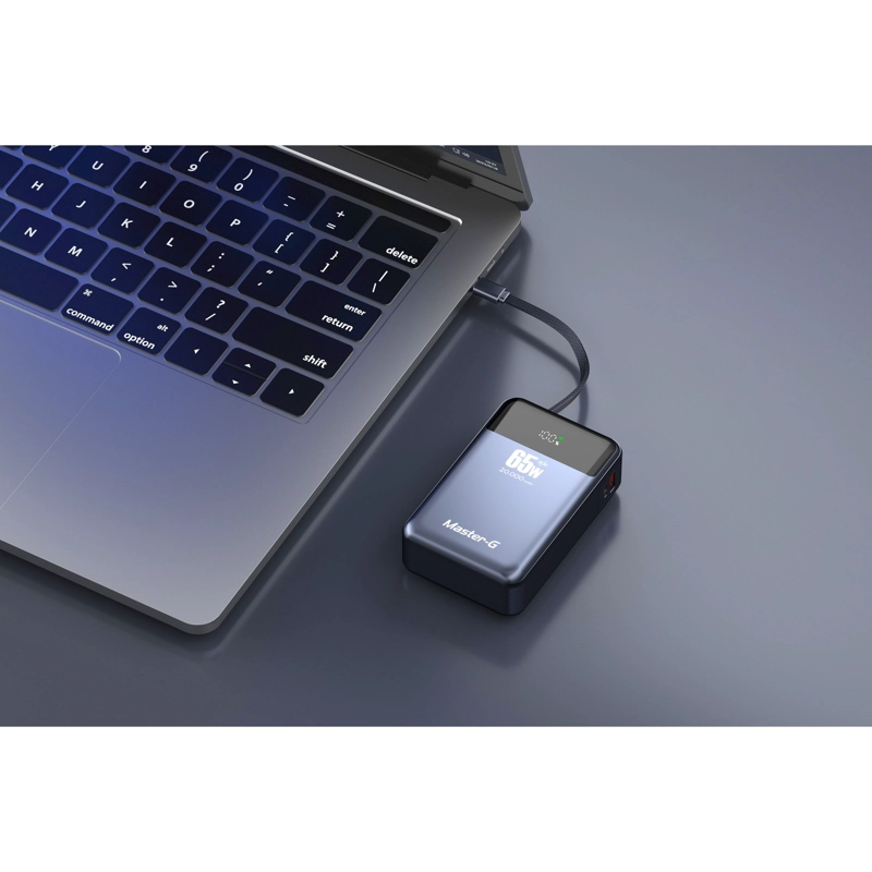 BATERIA EXTERNA POWER BANK NOTEBOOK 20000 MAH 65W MASTER-G - 9