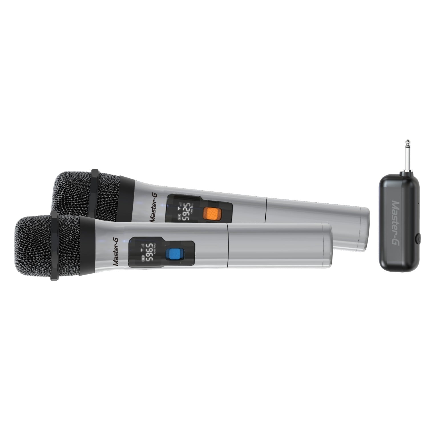 PAR DE MICROFONOS INALAMBRICOS CON RECEPTOR UHF MASTER-G - 2