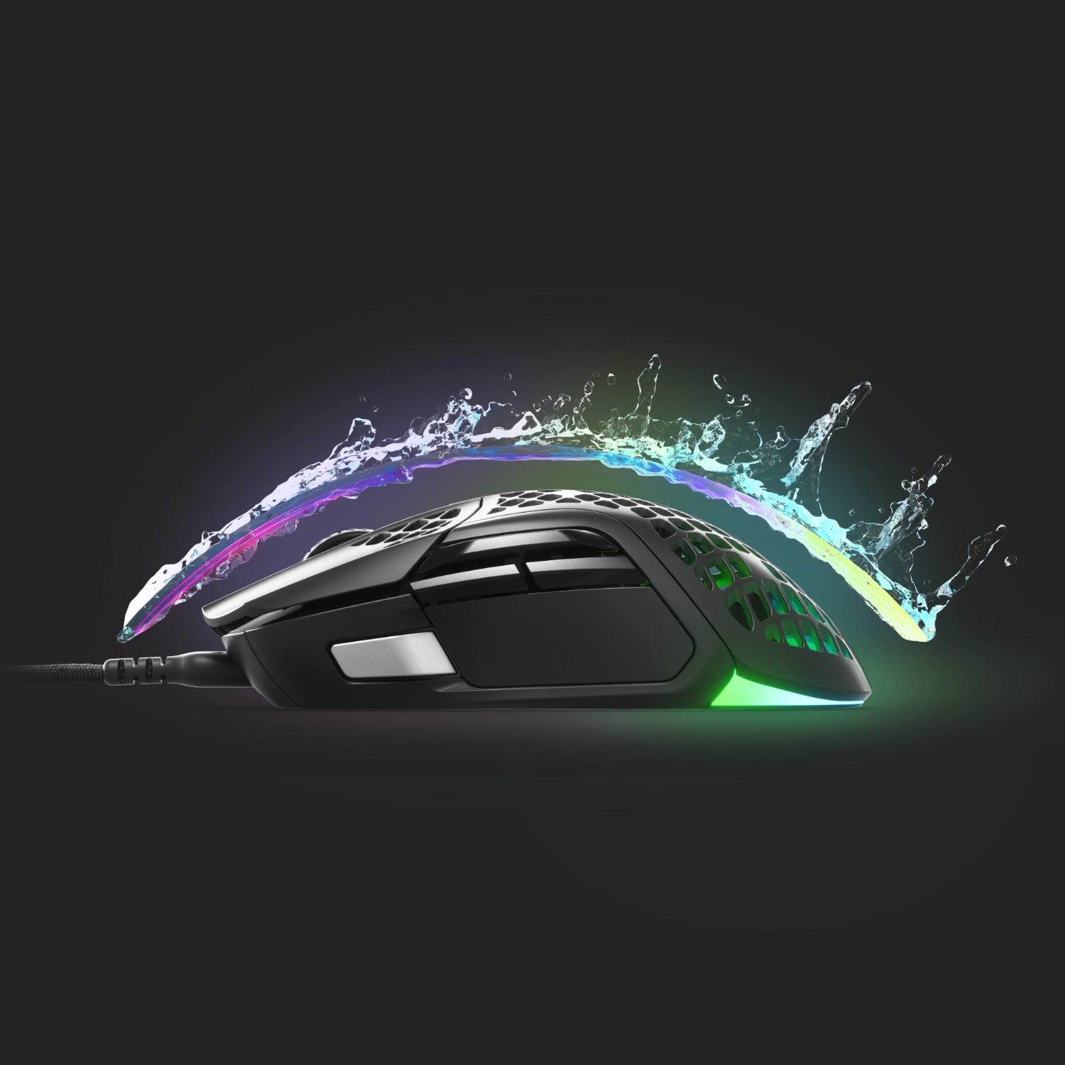 MOUSE GAMER STEELSERIES AEROX 5 ULTRALIGERO 18000 DPI NEGRO - 3
