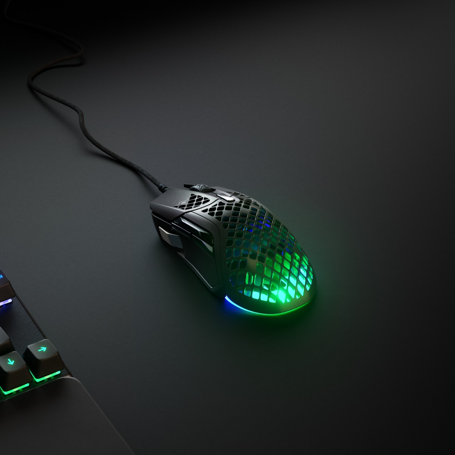 MOUSE GAMER STEELSERIES AEROX 5 ULTRALIGERO 18000 DPI NEGRO - 5