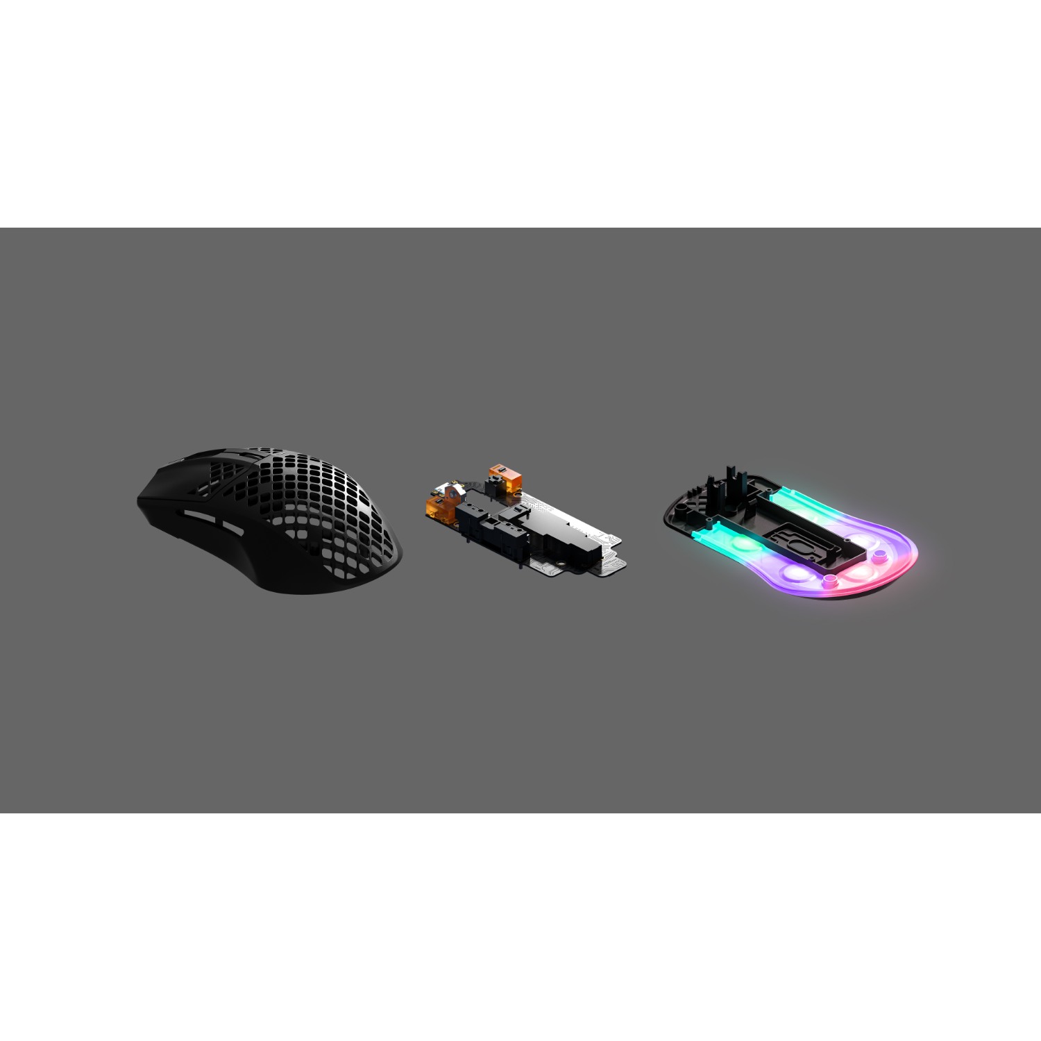 MOUSE GAMER STEELSERIES AEROX 3 ULTRALIGERO ONYX RGB 8500DPI - 9